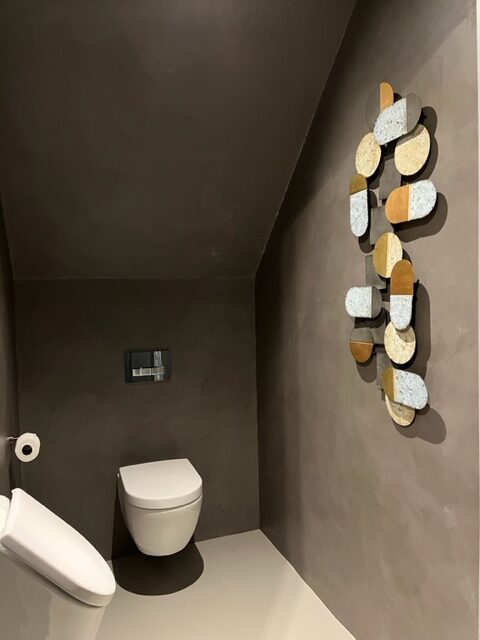 zolder badkamers met schuine wanden toilet
