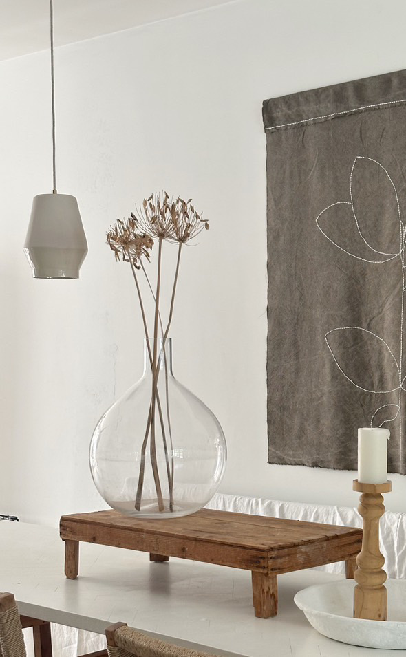 agapanthus in wit interieur decoratietak