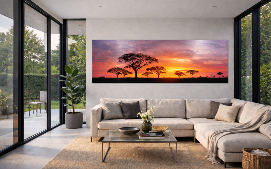 Foto op aluminium gebosteld in serre groot formaat wanddecoratie