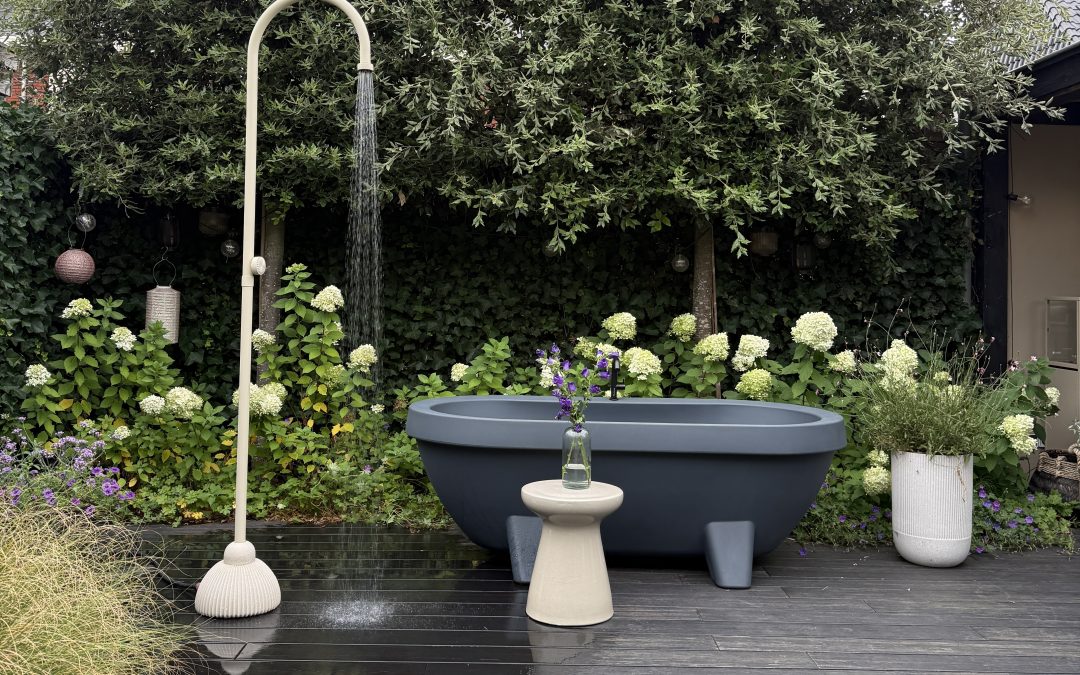 buitendouche in de tuin, JEE-O IZI draagbare buitendouche en gardentub